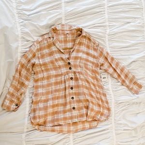 Free People plaid tunic